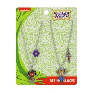 NEW Nickelodeon Rugrats Angelica & Susie Best Friend Necklaces Set